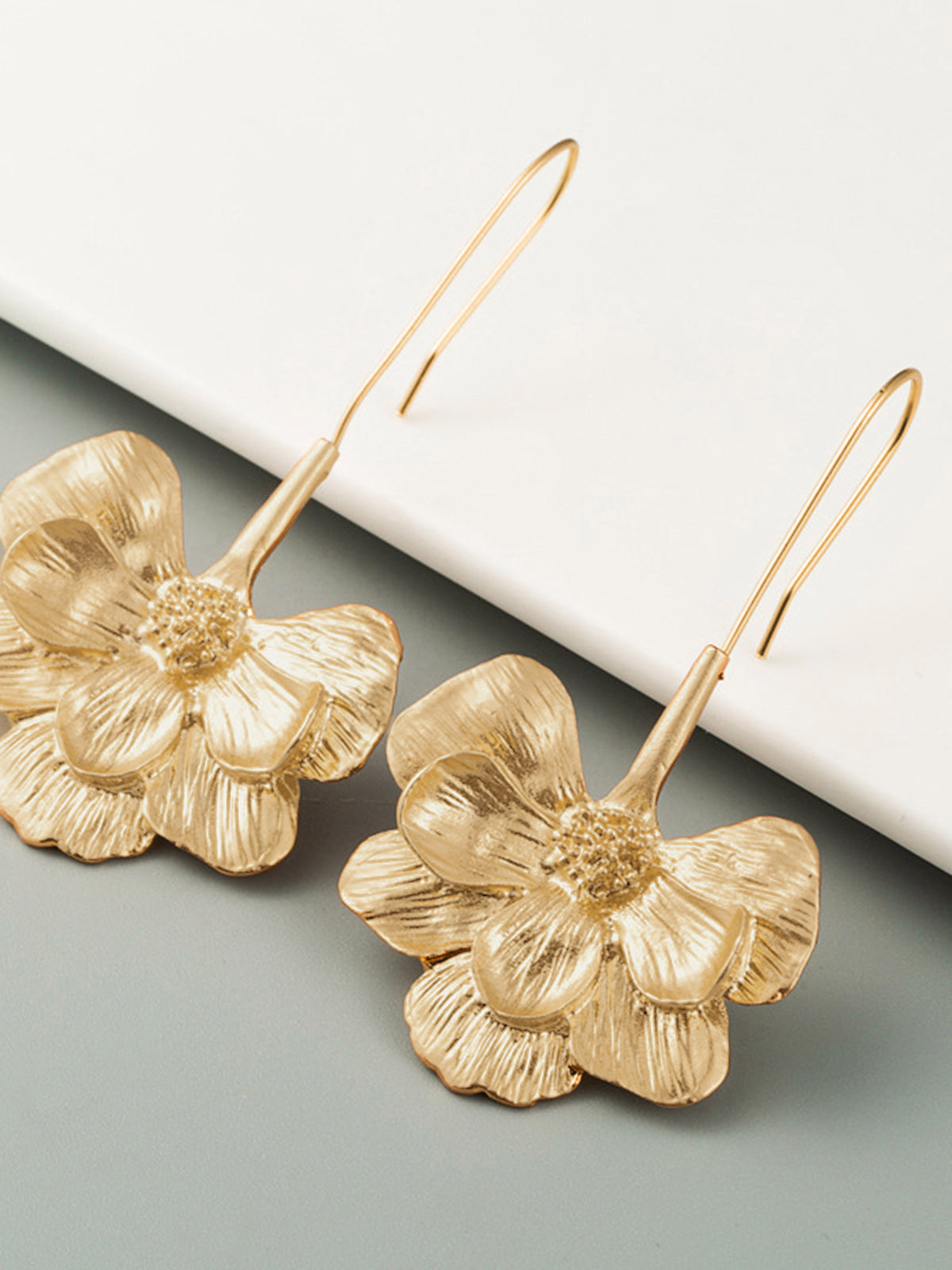 Blooming Flower Stud Hook Earrings for Everyday Wear