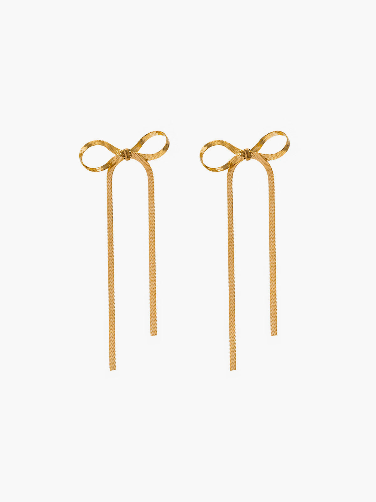 Metal Ribbon Bow Earrings for a Stylish Look