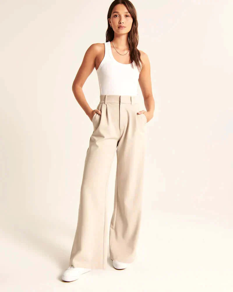 Fitted Flared Trousers for All-Day Comfort