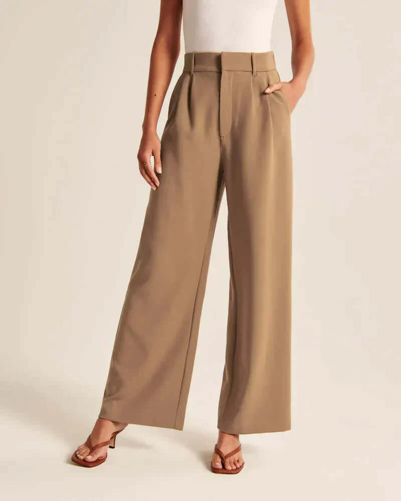 Fitted Flared Trousers for All-Day Comfort