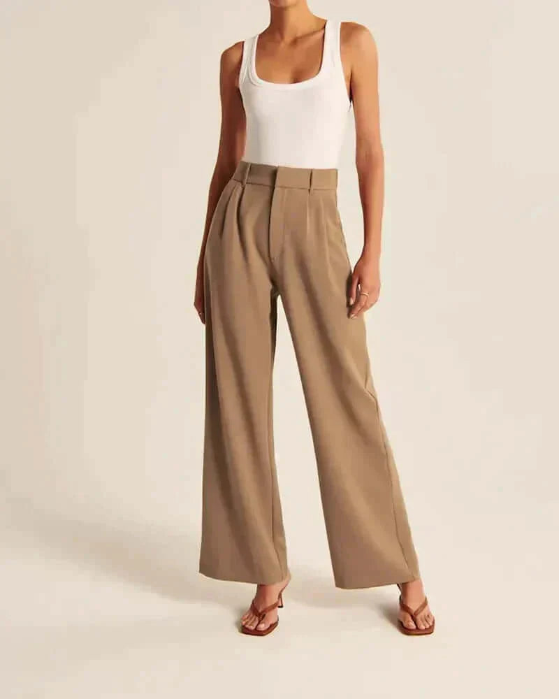 Fitted Flared Trousers for All-Day Comfort