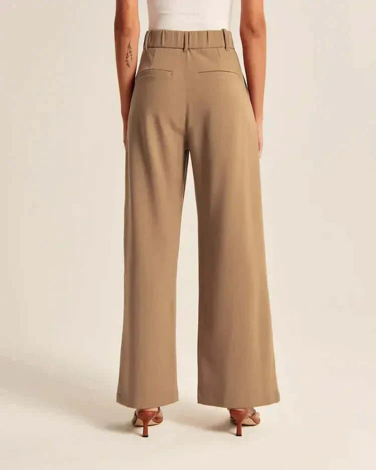 Fitted Flared Trousers for All-Day Comfort