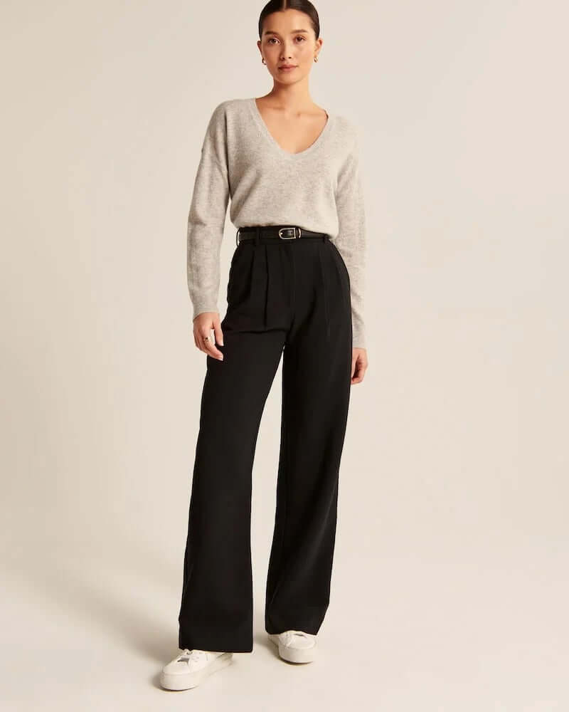 Fitted Flared Trousers for All-Day Comfort