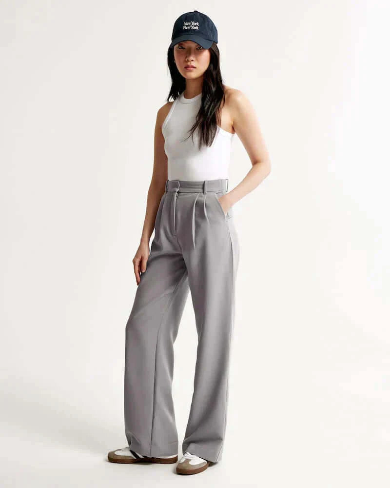 Fitted Flared Trousers for All-Day Comfort