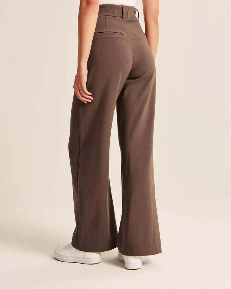 Fitted Flared Trousers for All-Day Comfort