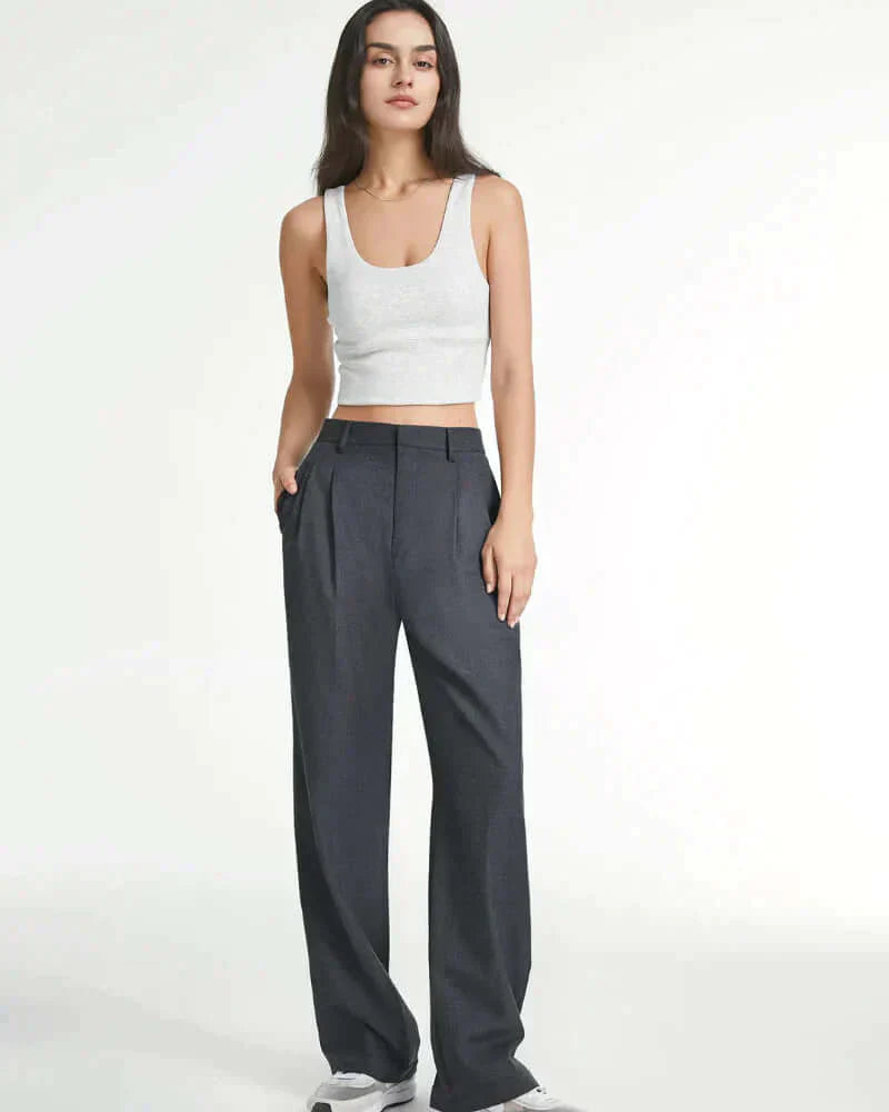 Fitted Flared Trousers for All-Day Comfort