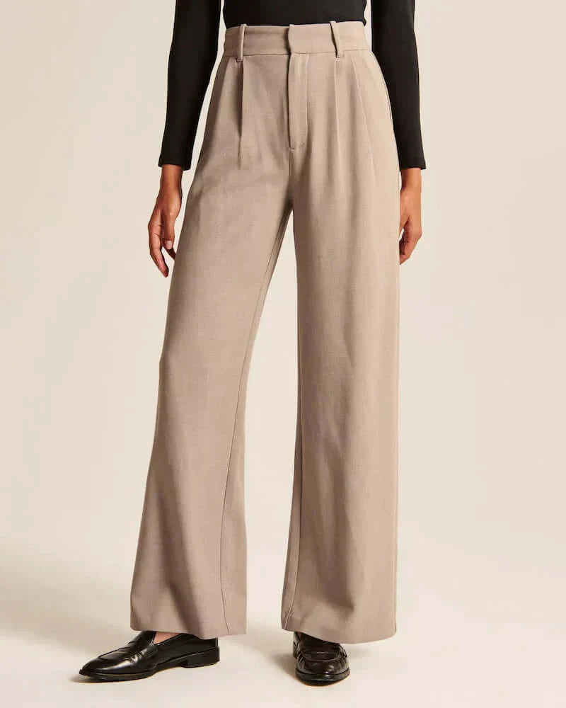 Fitted Flared Trousers for All-Day Comfort