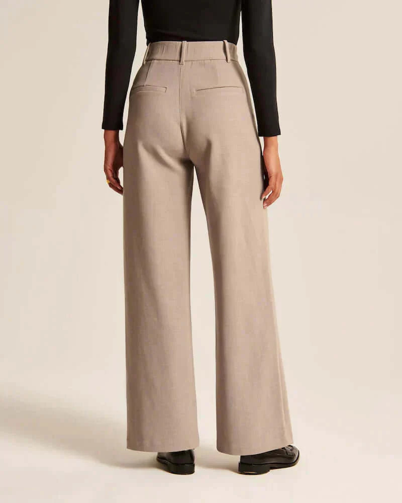 Fitted Flared Trousers for All-Day Comfort